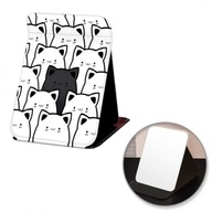 Lusterko kosmetyczne z ekoskóry kotki 15 x 20 cm