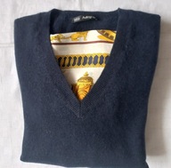 Luksusowy, lekki sweterek znanej brytyjskiej marki ze 100% kaszmiru