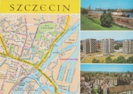 SZCZECIN - MAPKA - PORT - ALEJA WYZWOLENIA - STARE MIASTO - PANORAMA