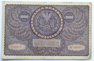 1000 marek polskich 1919 I SERJA T stan III