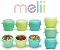 MELII Pojemniki na Przekąski do Przechowywania Żywności Snap&Go 3 szt.