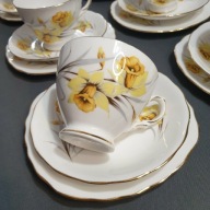 Crown Royal, England filiżanki trio, złocenia