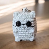 BRELOK Japońskie motywy Kotek HANDMADE, prezent, dekoracja torby plecaka