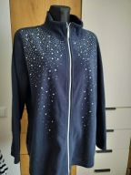 Bluza damska polar 48 Bonprix efektowna granat miła super bluzy 4XL