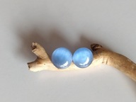 kolczyki niebieski kwarc kocie oko srebro 925