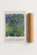Plakat bez ramy 30x40cm Claude Monet Agapanthus Flowers Kwiaty Sztuka