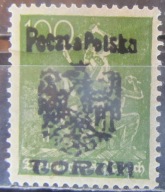 Niemcy stary znaczek z nadrukiem Toruń (3/4