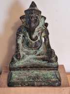 Rzeżba GANESA bóg z dwoma rękoma w stylu khmerskim Kambodża, XIX w.