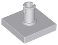 LEGO Płytka z pinem - 2460 - Light Bluish Gray