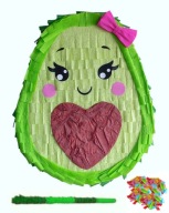 Piniata Awokado 38*30*7cm. Zestaw z kijem i konfetti.