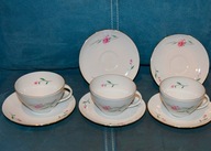 FILIŻANKI + SPODECZKI PORCELANA KAROLINA