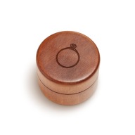 Pudełko na pierścionek zaręczynowy z grawerem - The Ring (Bejcowane)