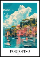 A2 PLAKAT MIASTO PORTOFINO WŁOCHY ITALY LIGURIA