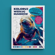 Koloruj według numerów: Kolorowanka dla dorosłych - morskie zwierzęta