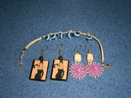 HAND MADE KOLCZYKI BRANSOLETKA 3 KPL