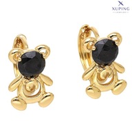 74847 KOLCZYKI 18K POZŁACANE 15/10 MM misiek z kryształkiem