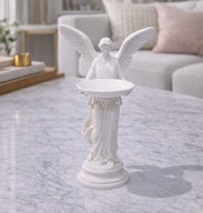 Figurka ANIOŁA z misą na biżuterię – kolor biały