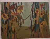 Obraz SŁONECZNIKI - FARBA OLEJNA NA PŁÓTNIE