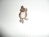 stara broszka pozlacana 2 po[owa XX wieku