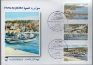 FDC Algieria 2009 Znaczki porty rybackie statki łodzie