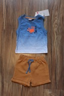 zestaw niemowlęcy krab NOWY 68 koszulka + szorty