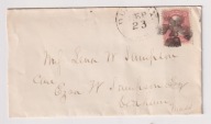 USA XIX w. koperta listu z kasownikiem niemym