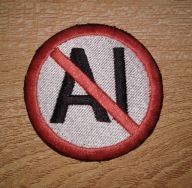 Stop AI termo naszywka naprasowanka łata haft