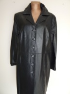 NOWY PLASZCZ 100%SKORA NATURALNA CZARNY 44 46