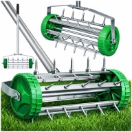 AERATOR WERTYKULATOR RĘCZNY NA KÓŁKACH DO TRAWNIKA 27 KOLCÓW 45 MM + TRZON