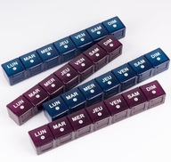 Kasetka tygodniowa na leki 2 przegródki na dobę. (4)