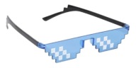 Okulary Thug Life Swag Deal With It 8 Bits Piksel Niebieskie