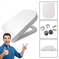 DESKA WC KLOZETOWA SEDESOWA WOLNOOPADAJĄCA DUROPLAST BIAŁA WYPINANA ROCA