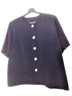 LEKKI LUŹNY GRANATOWY ŻAKIET KRÓTKI RĘKAW 52