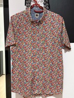I Koszula Pretty Green kolorowe drobne kwiatki łączka delikatna bawełna M