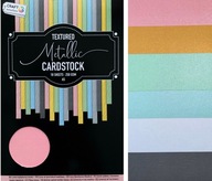 KARTON OZDOBNY LEN METALICZNY 18 ARKUSZY 250GSM