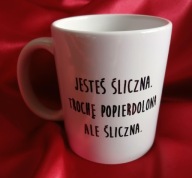 Kubek handmade z humorystycznym napisem