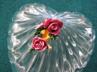 SZKLANE SERCE POJEMNICZEK SZKATUŁKA SZKŁO KRYSZTAŁOWE