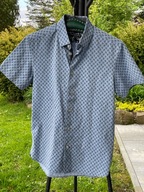 L Koszula Ted Baker niebieska artystyczne elipsy bawełna