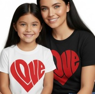 Koszulka damska prezent na walentynki serce LOVE rozmiar XS