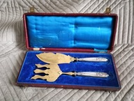 Piękny stary "Zestaw do serwowania ryb", srebro, Francja