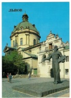 Pocztówka Ukraina Lwów 1989 Pomnik Fedorowa książk