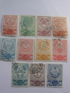 ZSRR - Wybory do władz najwyższych - godła republik - Mi. 602-612 kasowane