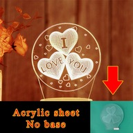 Kształt SERCA 3D akrylowa Led lampka nocna WALENTYNKI MIŁOŚĆ