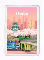 OSAKA JAPONIA magnes pamiątkowy na lodówkę akrylowy