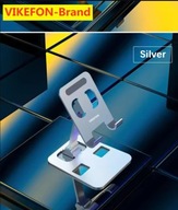 VIKEFON Przenośny uchwyt stojak na smartfon tablet stop aluminium srebrny