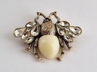 ŚLICZNA BROSZKA OWAD KRYSZTAŁ