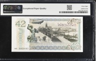 PWPW - Warszawa Wczoraj 42 Units - NISKI NUMER 0000083 PMG 68 EPQ !
