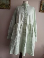 YAS sukienka swobodna boho falbanki plisy 36