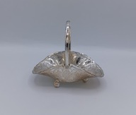 Koszyczek mała patera z rączką - platerowany srebrem - kolekcjonerski