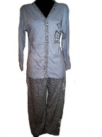 Piżama damska ROZPINANA 100% BAWEŁNA r. 4XL